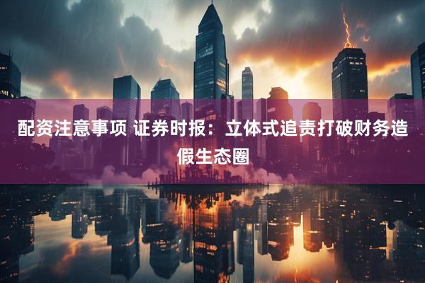 配资注意事项 证券时报：立体式追责打破财务造假生态圈